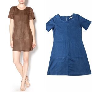 🚨 Anthro Paper Crane Faux Suede Dress